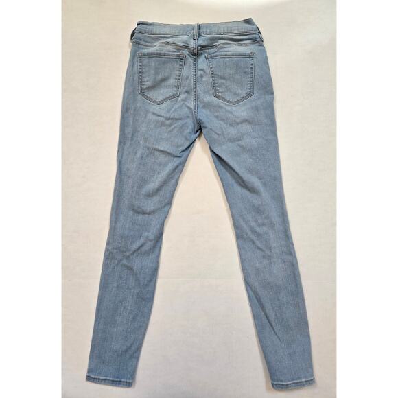 Pacsun Super Stretch High Waisted Ankle Jegging Skinny Jeans Blue 26 Distressed - Picture 2 of 6